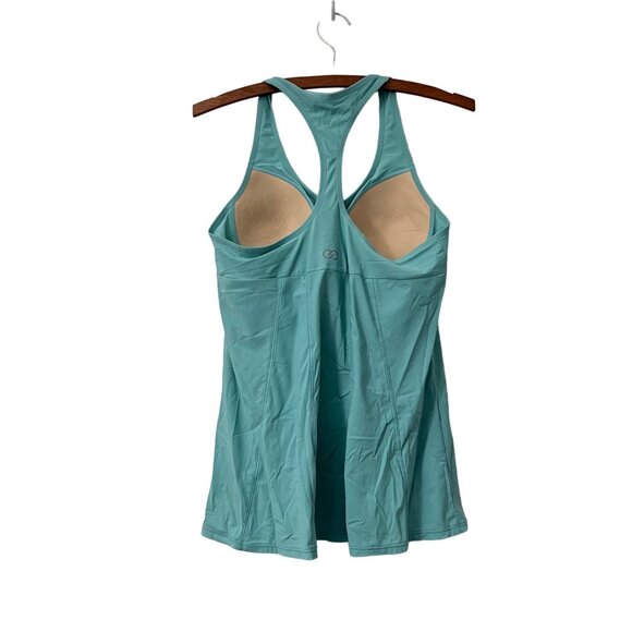 Calia Womens Teal Athletic Shelf Bra Racerback Tank Top Size Medium - Picture 2 of 2